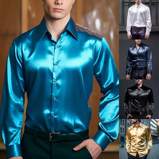 Elegant Satin Silk Men&