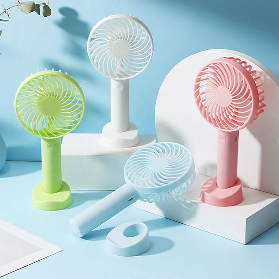 Mini Portable Fans Handheld USB Rechargeable Fan Mini Desktop Air Cooler Outdoor Fan Cooling Travel Hand Fans Ventilation Fan